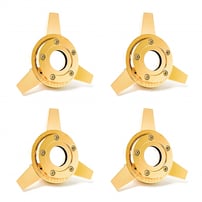 LA Wire Wheels 3-Bar Gold Heavy Duty Knock-Off Set