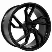 20" Staggered Lexani Wheels Alpha Gloss Black Rims