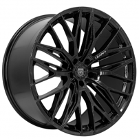 20" Staggered Lexani Wheels Aries Gloss Black Rims