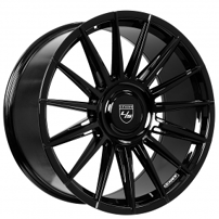 22" Staggered Lexani Wheels Lotus-XL Gloss Black Rims