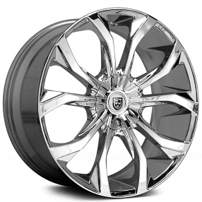 28" Lexani Wheels Lust Chrome Rims