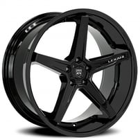 19" Lexani Wheels Savage Gloss Black Rims 