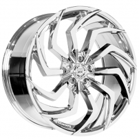 22" Staggered Lexani Wheels Shadow Chrome Polaris Slingshot / 3-Wheeler Rims