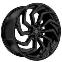 24" Lexani Wheels Shadow Gloss Black Rims