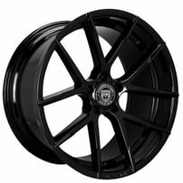 20" Staggered Lexani Wheels Stuttgart Full Gloss Black Rims