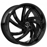 22" Lexani Wheels Turbine Gloss Black Rims 