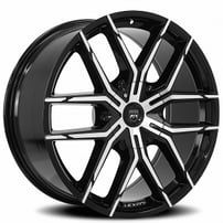 22" Lexani Wheels Vertigo Black Machined Rims 