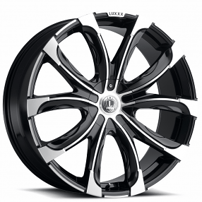 20" Luxxx Alloys Wheels Lux24 Gloss Black Machined Rims