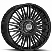 20" Luxxx Alloys Wheels Lux27 Gloss Black Floating Cap Rims