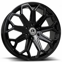 24" Luxxx Alloys Wheels Lux29 Gloss Black Rims