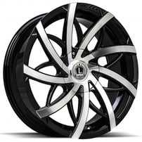 26" Luxxx Alloys Wheels Lux31 Gloss Black Machined Rims