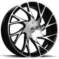 20" Luxxx Alloys Wheels Lux32 Gloss Black Machined Rims