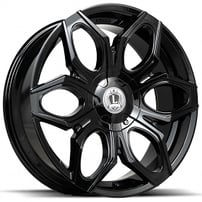 22" Luxxx Alloys Wheels Lux33 Gloss Black Rims