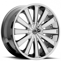 22x8.5" Luxxx Alloys Wheels Lux4 Chrome Rims