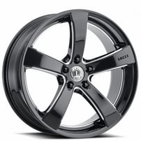 20" Staggered Luxxx Alloys Wheels Lux LE1 Gloss Black Milled Rims