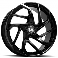 22" Luxxx Alloys Wheels Lux LE15 Gloss Black Rims