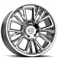 24" Luxxx Alloys Wheels Lux LE3 Chrome Rims