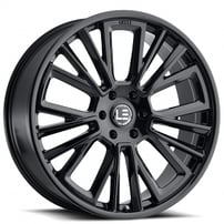 22" Staggered Luxxx Alloys Wheels Lux LE3 Gloss Black Rims