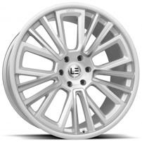 24" Luxxx Alloys Wheels Lux LE3 Silver Machined Rims