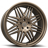 22" Staggered Luxxx Alloys Wheels Lux LE4 Satin Bronze Rims