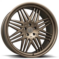 22" Luxxx Alloys Wheels Lux LE4 Satin Bronze Rims