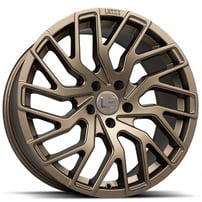 20" Staggered Luxxx Alloys Wheels Lux LE5 Satin Bronze Rims