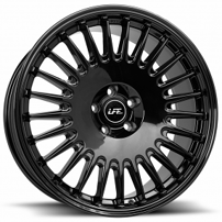 20" Staggered Luxxx Alloys Wheels Lux LFF03 Harto Gloss Black Flow Formed Rims