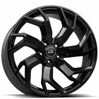 20" Luxxx Alloys Wheels Lux LFF04 Alfa Gloss Black Flow Formed Rims