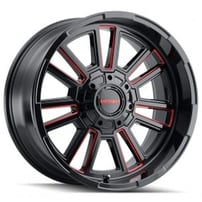 20" Mayhem Wheels 8115 Apollo Gloss Black with Prism Red Milled Spokes Off-Road Rims