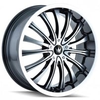 18" Mazzi Wheels Hype 351 Black with Machined Face and Lip Rims