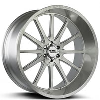26x12" Off Road Monster Wheels M26 Brushed Silver Rims