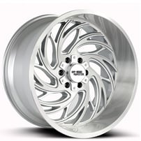22" Off Road Monster Wheels M29 Silver Brushed Face Rims