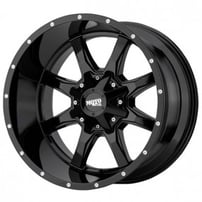 22" Moto Metal Wheels MO970 Gloss Black with Milled Lip Off-Road Rims 