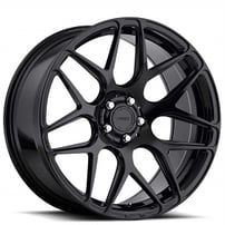 21" Staggered MRR Wheels FS01 Black Flow Formed Rims