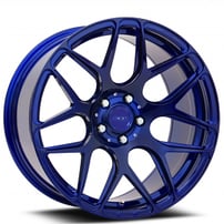 19" Staggered MRR Wheels FS01 Candy Blue Flow Formed Rims