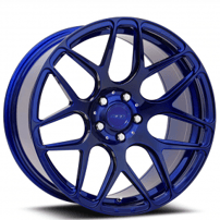 21" Staggered MRR Wheels FS01 Candy Blue Flow Formed Rims