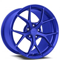 21" Staggered MRR Wheels FS06 Candy Blue Flow Formed Rims
