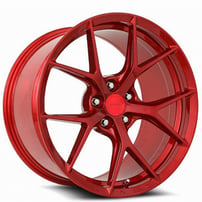 19" Staggered MRR Wheels FS06 Candy Red Flow Formed Rims