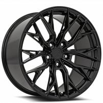 18" Staggered MRR Wheels GF5 Gloss Black Rims