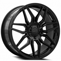 19/20" Staggered MRR Wheels M024 Gloss Black Corvette Flow Formed Rims
