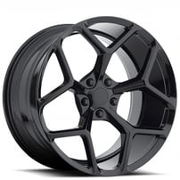 22" Staggered MRR Wheels M228 Gloss Black Rims 