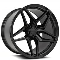 20" Staggered MRR Wheels M755 Gloss Black Rims 