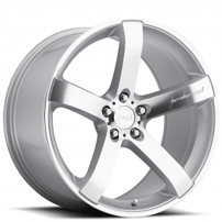 20" Staggered MRR Wheels VP5 Silver with Machined Face Rims 