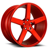 20x8.5/10.5" Niche M187 Milan Candy Red Wheels (5x114/5x112/5x120, +35/35mm | USED 1-Day)