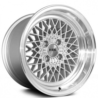 15" NS Wheels Drift MDV2 Silver with Polished Lip Rims 
