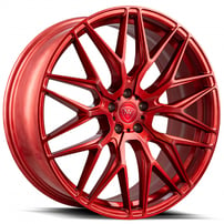 22" NV Wheels NV1 Brushed Red Rims