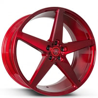22" NV Wheels NVV Candy Red Rims