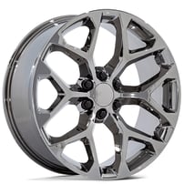22" OE Creations Wheels PR176 Black Chrome Rims