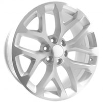 24" OE Creations Wheels PR177 Silver Machined Rims