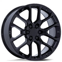22" OE Creations Wheels PR224 Gloss Black with Machined Face Rims